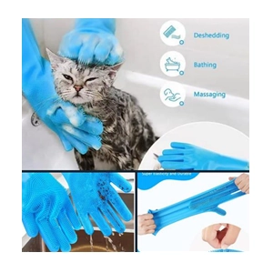 دستکش سیلیکونی حمام حیوانات مدل رزا