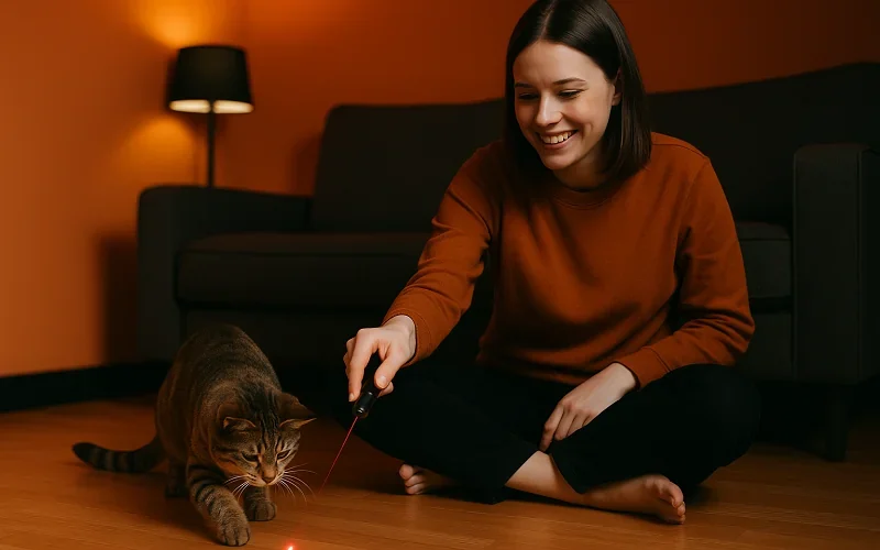 لیزر بازی گربه بی‌خطر است؟ بازی لیزر با گربه