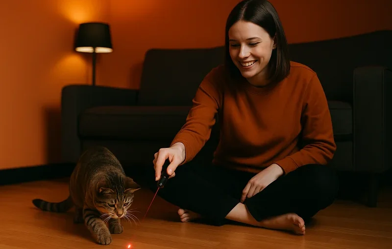 لیزر بازی گربه بی‌خطر است؟ بازی لیزر با گربه