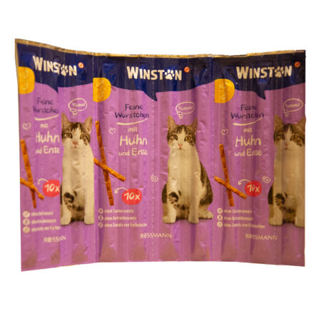 تشویقی مدادی وینستون طعم مرغ و جگر ۱ عددی برای گربه بالغ