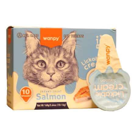 بستنی قاشقی گربه ونپی طعم سالمون - 1 عدد(16 گرم)
