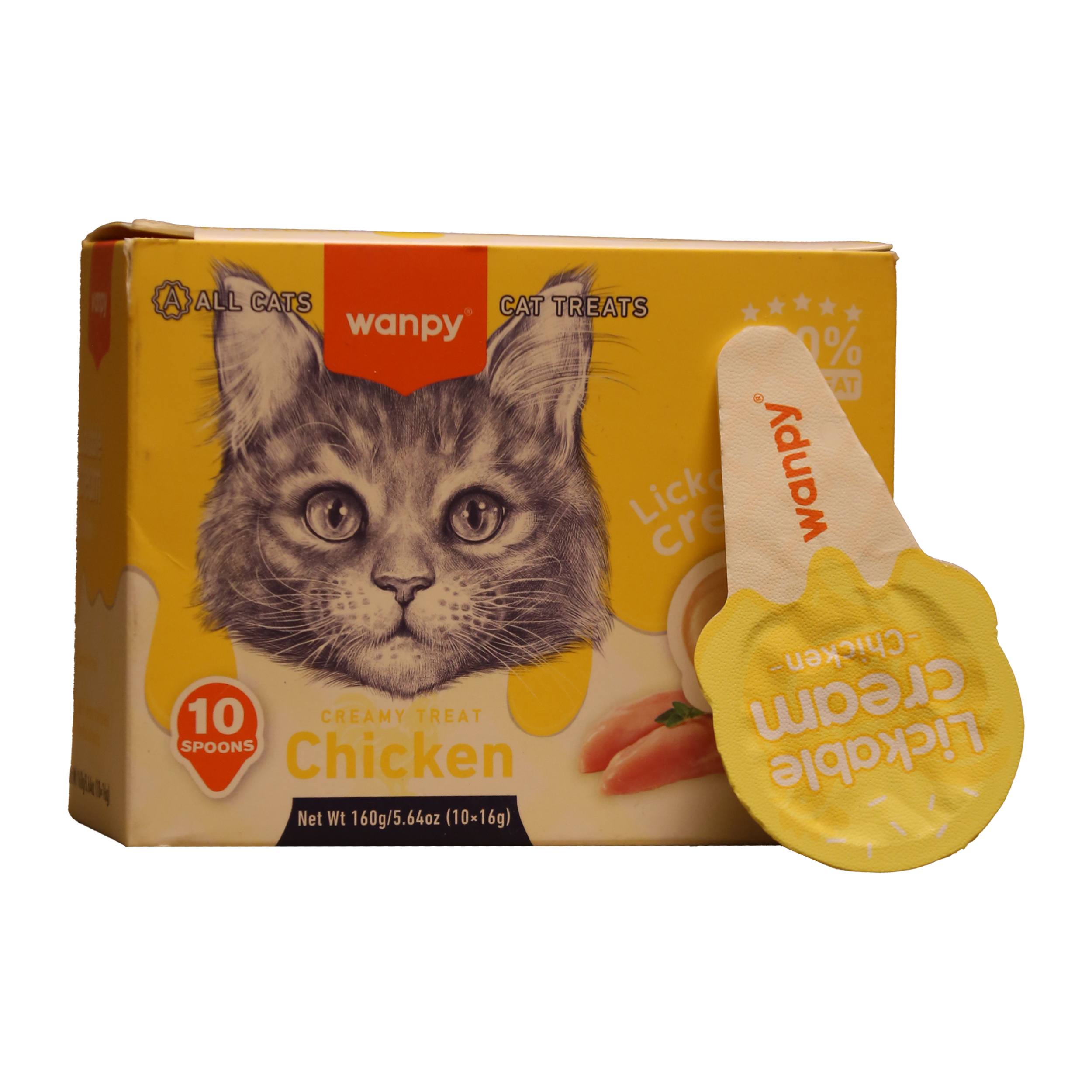 بستنی قاشقی گربه ونپی طعم مرغ- 1 عدد(16 گرم)