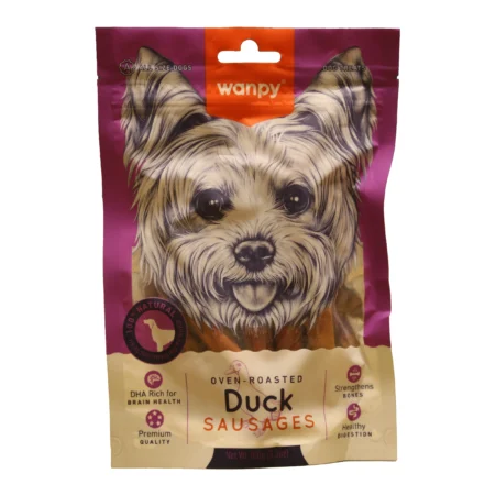تشویقی سگ ونپی مدل اردک سوسیسی وزن 100 گرم