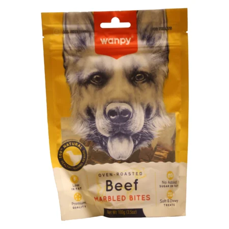 تشویقی سگ ونپی طعم گوشت مکعبی 100 گرمی