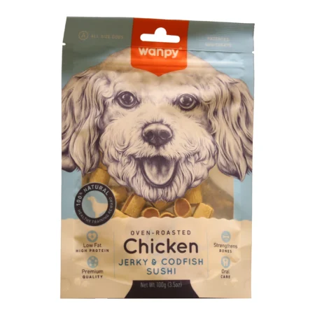 ونپی تشویقی سگ چیکن سوشی حبه ای ۱۰۰ گرمی