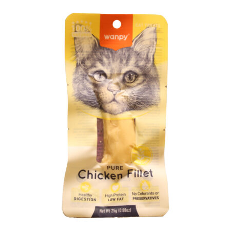 تشویقی گربه ونپی مدل فیله مرغ Wanpy Chicken Fillet for Cats وزن ۲۵ گرم