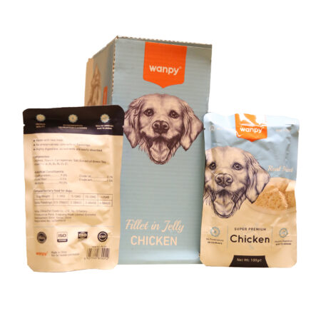 پوچ سگ ونپی با طعم مرغ Wanpy Super Premium Chicken وزن 100 گرم