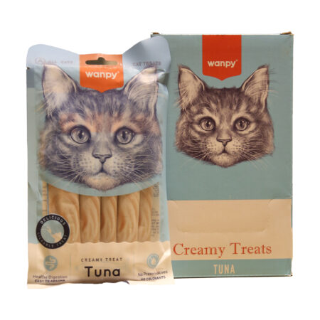 بستنی گربه ونپی با طعم ماهی تن Wanpy Creamy Treat Tuna بسته 5 عددی