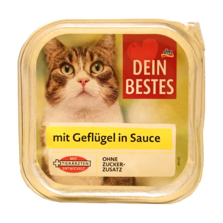 ووم گربه دین بستس طعم مرغ در سس وزن 100 گرم