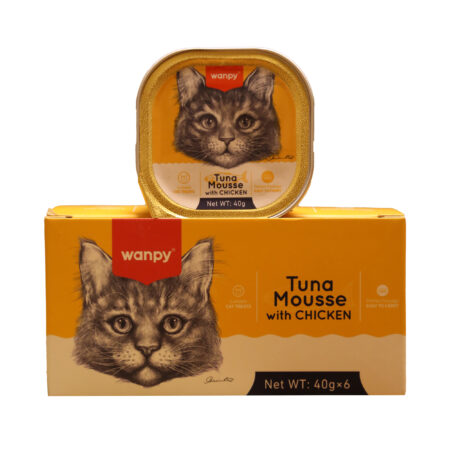 ووم گربه ونپی با طعم ماهی تن و مرغ مدل پته ای 40 گرم - انگلیسی نویس