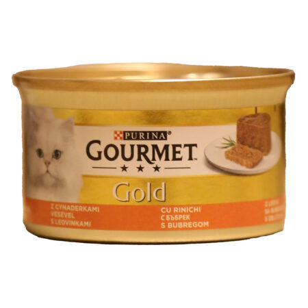 کنسرو غذای گربه گورمت طعم جگر وزن ۸۵ گرم