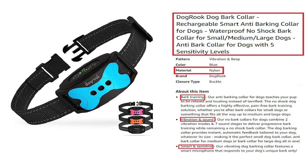 DogRook Rechargeable Anti Barking Collar for Dogs