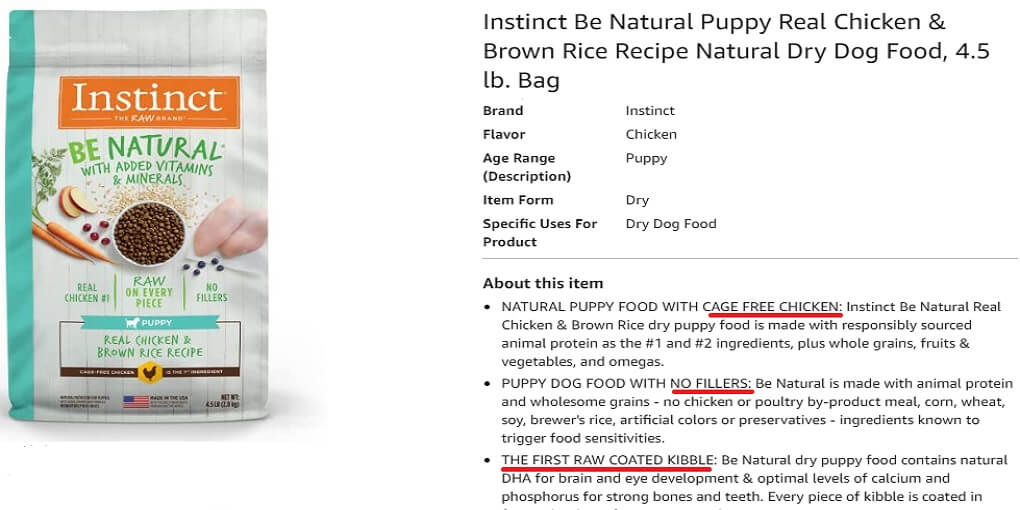 Instinct Natural best food for Bernedoodle Puppy