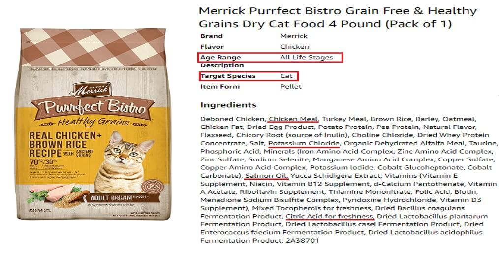 Merrick Purrfect Bistro Healthy Grains Cat Food
