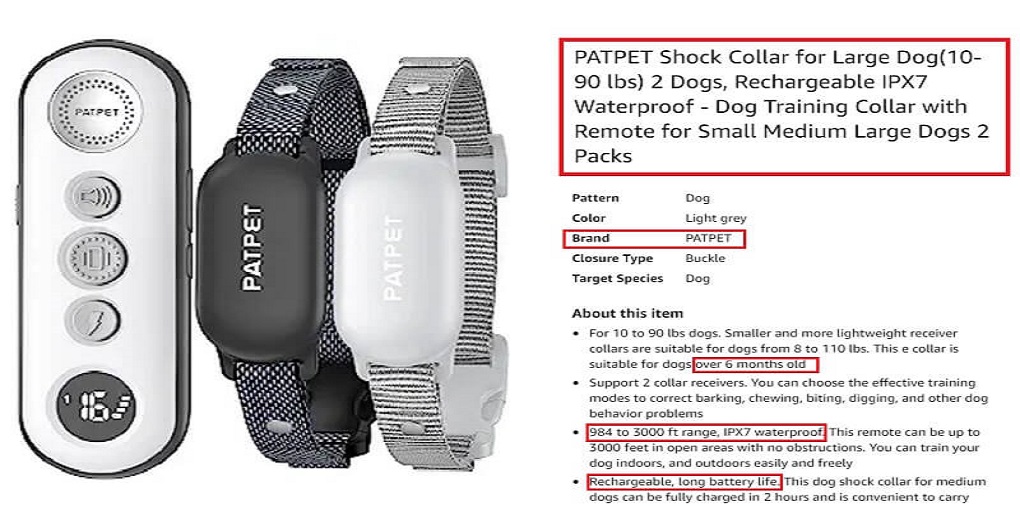 PatPet best bark collar for large dog