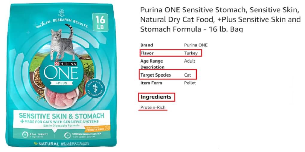 Purina One Sensitive Stomach, Sensitive Skin Cat Food