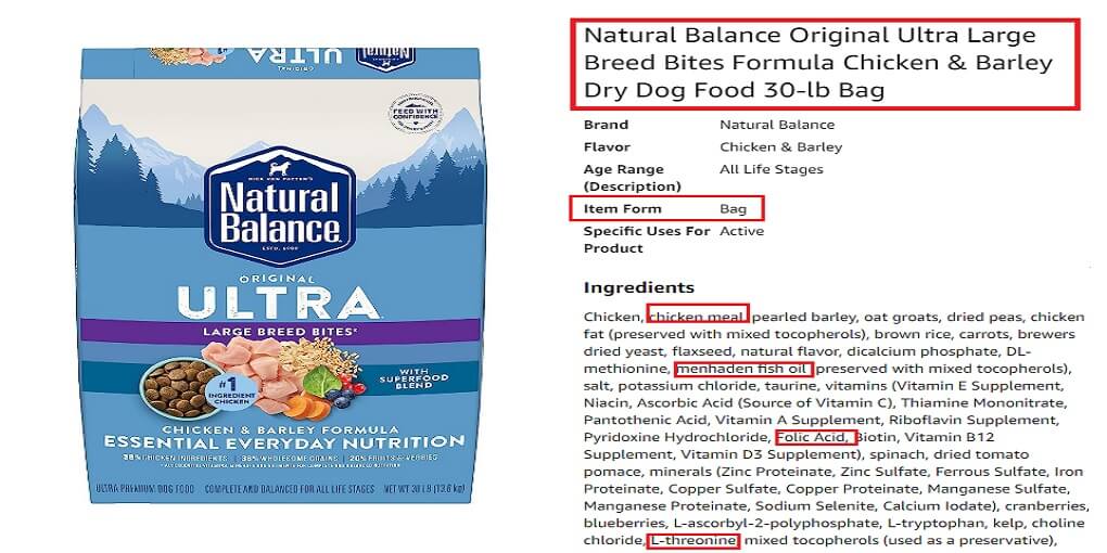 Natural Balance dog food for Dalmatians
