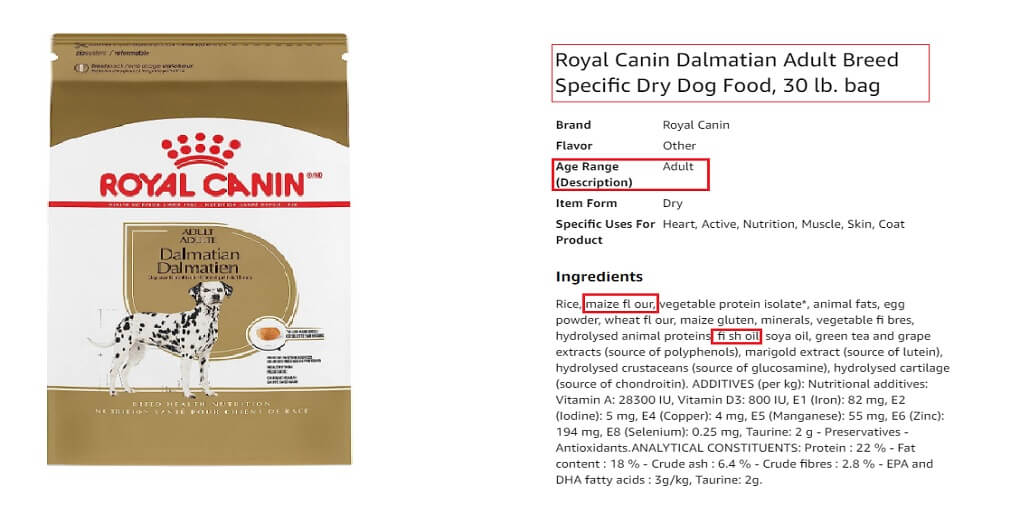 Royal Canine best dog food for Dalmatians